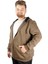 Erkek Sweatshirt Kapşonlu Zippered Basic 20543 Haki 2