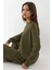 Kadın Modal Touch Basic Sweatshirt Haki Yeşil 2