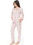 Kadın Pembe Ekoseli Gömlek Yakalı Pijama Takım 1