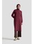 Fermuar Detaylı Triko Tunik 25KTD4113 Bordo 1