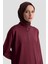 Fermuar Detaylı Triko Tunik 25KTD4113 Bordo 4