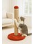 Pet Yuvarlak Kedi Tırmalama Platformu Kırmızı 2