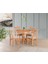 Uyar Naturel 4 Adet Alaçatı Sandalye 100*100+30 Fiskos Açılır Masifli Masa Takımı 2
