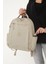 Çok Cepli Kadın Sırt Çantası Orta Boy Günlük HV3059 Bej 2
