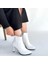 Mişha Beyaz Cilt Topuklu Bot 4