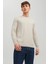 Erkek Basic Krem Ince Triko Kazak - 12208364 1