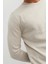 Erkek Basic Krem Ince Triko Kazak - 12208364 4