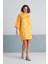 Kadın Turuncu Sarı Geometrik Desenli Oversize Büyük Beden Curve Spor Şık Elbise 2