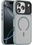 Apple iPhone 17 Pro Kılıf Mat Arka Yüzey Wireless Şarj Özellikli Zore Flet M-Safe Kapak 1