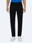 Siyah Düz Dokuma Slim Fit Casual Pamuk Karışımlı Pantolon 2