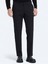 Siyah Dokuma Regular Fit Smart Casual Pamuk Karışımlı Pantolon 2