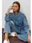 Apolet Detaylı Tunik Pantolon Denim Takım Mavi 9381-TK 2