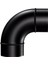 80 Çap 90 Derece Soba Dirseği - Siyah 1