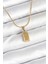 316L Çelik Gold Renk Mini Külçe Altın Model Kolye 1