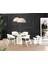 Uyar Marmo Highgloss 4Adet Gazel Sandalye 100*100 Pota Sabit Masa Takımı 2