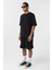 Basic Oversize Şort Takım Siyah 3