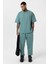 Paça Lastikli Basic Oversize Eşofman Takımı Mint 3