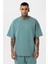Paça Lastikli Basic Oversize Eşofman Takımı Mint 5