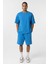 Basic Oversize Şort Takım Mavi 1