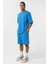 Basic Oversize Şort Takım Mavi 2