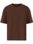 Basic Oversize Şort Takım Kahve 4