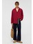 Oversize Uzun Kollu Modal Kumaş Gömlek Bordo 1