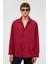 Oversize Uzun Kollu Modal Kumaş Gömlek Bordo 3