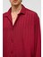 Oversize Uzun Kollu Modal Kumaş Gömlek Bordo 5