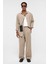 Basic Oversize Keten Takım Bej 1