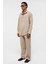 Basic Oversize Keten Takım Bej 3