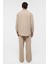 Basic Oversize Keten Takım Bej 4