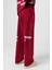 Yıkamalı Arka Baskılı Oversize Eşofman Takım Bordo 2