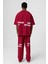 Yıkamalı Arka Baskılı Oversize Eşofman Takım Bordo 5