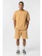 Basic Oversize Şort Takım Hardal 1