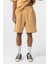 Basic Oversize Şort Takım Hardal 4