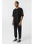 Basic Oversize Paça Lastikli Eşofman Takım Siyah 3