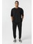 Basic Oversize Paça Lastikli Eşofman Takım Siyah 4
