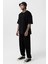 Paça Lastikli Basic Oversize Eşofman Takımı Siyah 2