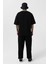 Paça Lastikli Basic Oversize Eşofman Takımı Siyah 4