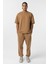 Paça Lastikli Basic Oversize Eşofman Takımı Camel 1