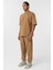 Paça Lastikli Basic Oversize Eşofman Takımı Camel 2