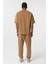 Paça Lastikli Basic Oversize Eşofman Takımı Camel 4