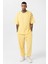 Paça Lastikli Basic Oversize Eşofman Takımı Sarı 1