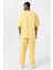Paça Lastikli Basic Oversize Eşofman Takımı Sarı 2