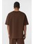 Basic Oversize Şort Takım Kahve 2