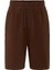 Basic Oversize Şort Takım Kahve 5
