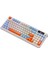 M96 Kablosuz 2.4ghz Kablosuz + Bt Çift Modlu Klavye LED Ekranlı Oyun Klavyesi ile Pbt Knob Rainbow 3