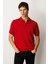Erkek Polo Yaka %100 Pamuk Kısa Kol Ince Triko Kırmızı 3
