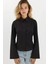 Kadın Dar Kesim Uzun Kollu Gömlek Black 1