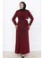 Roza Abiye Elbise Bordo 1